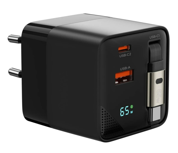 Mobile Origin GaN Display Charger PW2 - USB-C Self-Retracting Cable 65W - 1485315 - zdjęcie